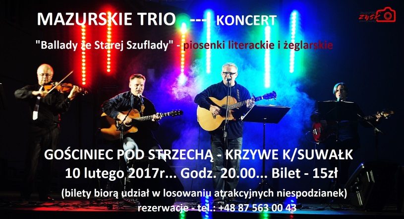 Koncert – Mazurskie Trio – „Ballady ze starej szuflady”
